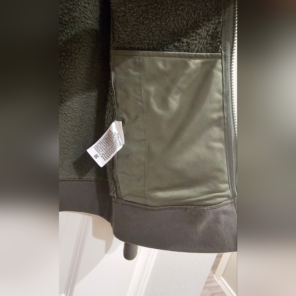 Marmot Sherpa Fleece Bomber Jacket Green Full Zip Women’s Medium Cozy - Picture 5 of 6